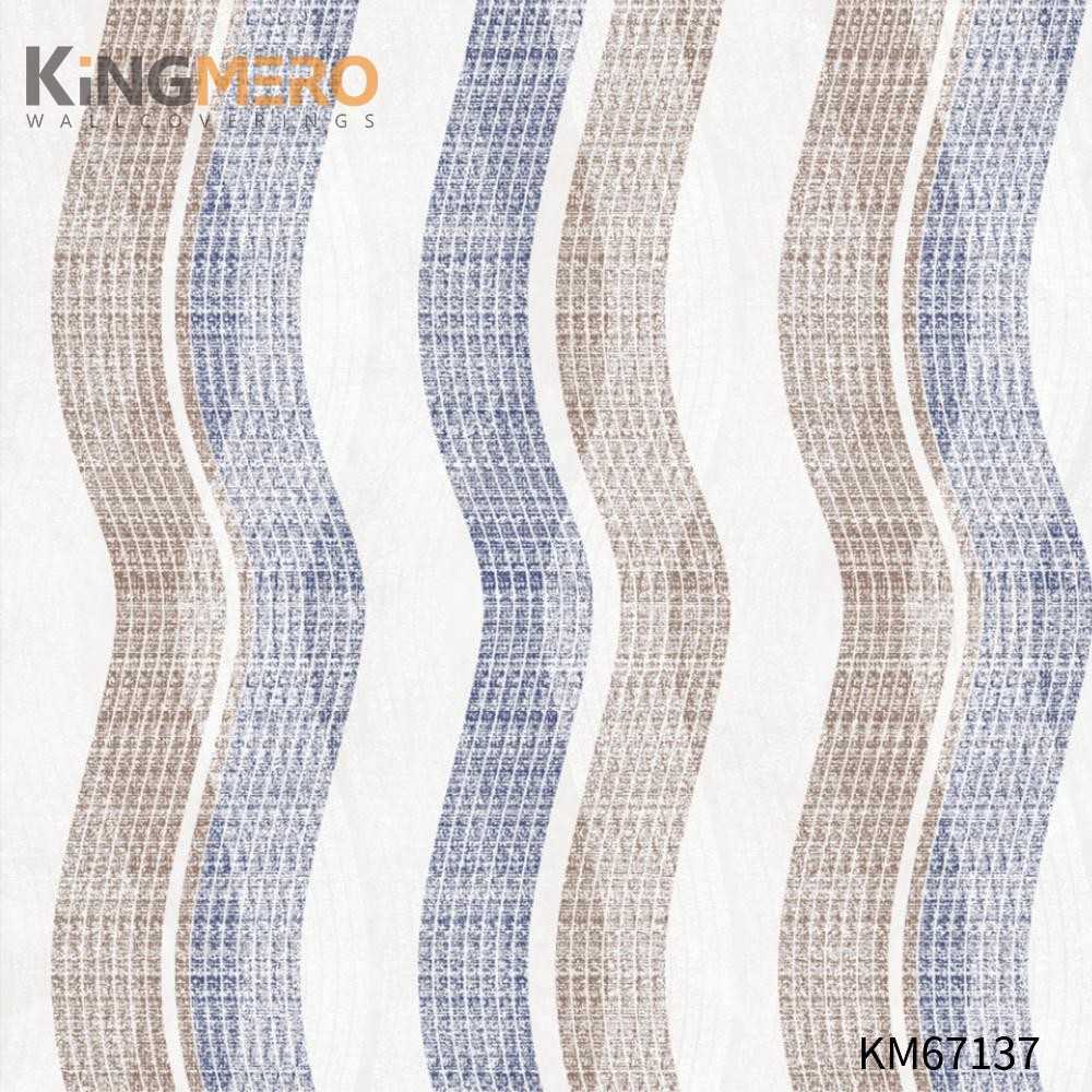 KINGMERO hanging wallpaper Strippable Geometric Bronzing Modern Home 0.53*9.5M(±5%) PVC Wallpaper SKU:KM67137
