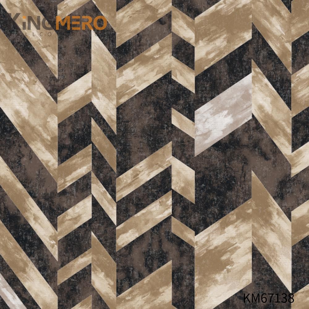 KINGMERO wallpaper for my home Strippable Geometric Bronzing Modern Home 0.53*9.5M(±5%) PVC Wallpaper SKU:KM67138