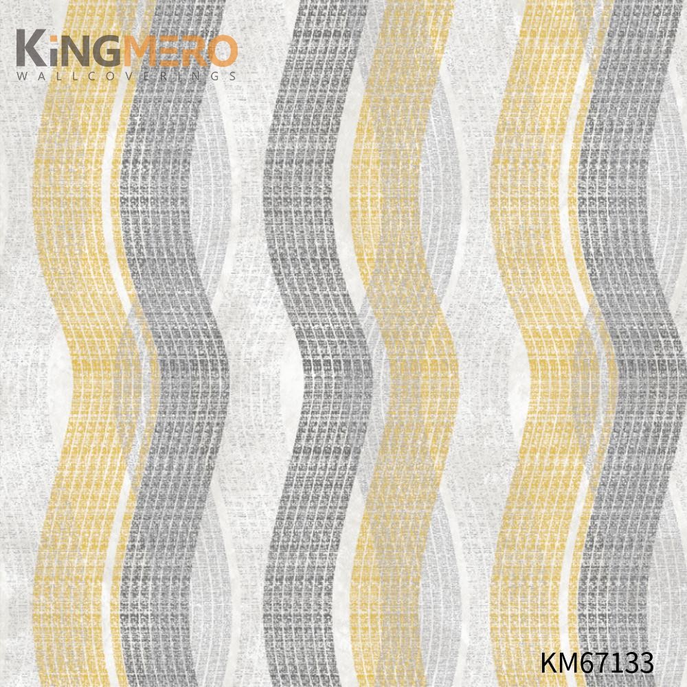 KINGMERO design of wallpaper for home Strippable Geometric Bronzing Modern Home 0.53*9.5M(±5%) PVC Wallpaper SKU:KM67133
