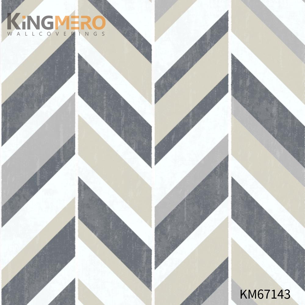 KINGMERO wallpaper changer Strippable Geometric Bronzing Modern Home 0.53*9.5M(±5%) PVC Wallpaper SKU:KM67143