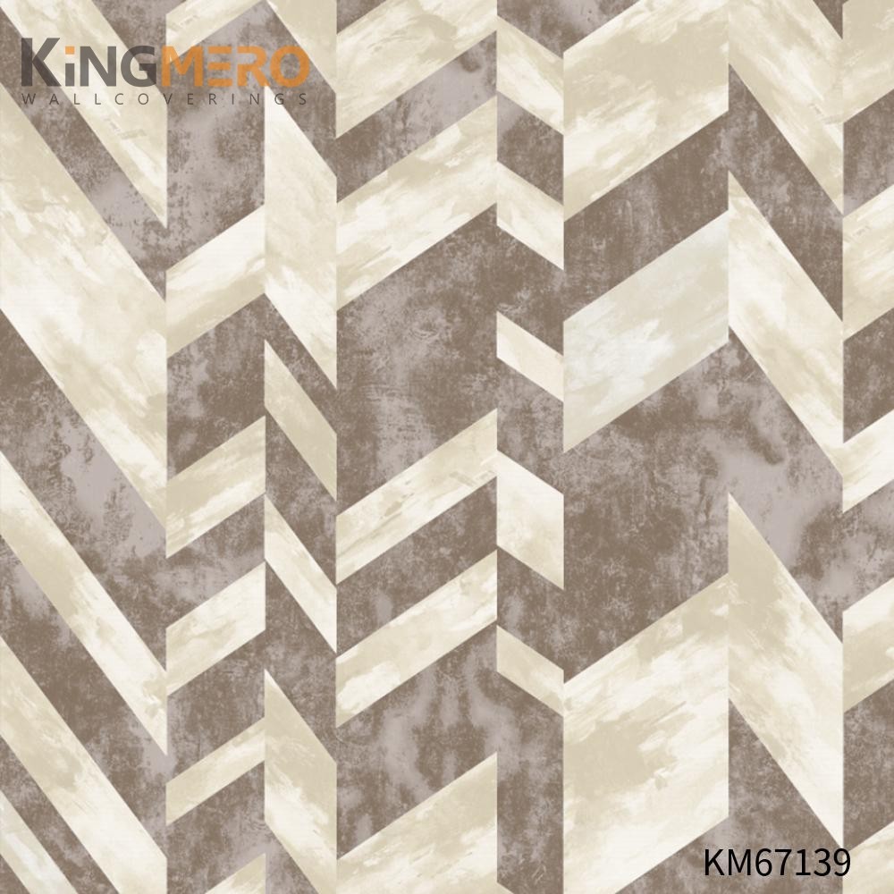 KINGMERO wallpaper for your bedroom Strippable Geometric Bronzing Modern Home 0.53*9.5M(±5%) PVC Wallpaper SKU:KM67139