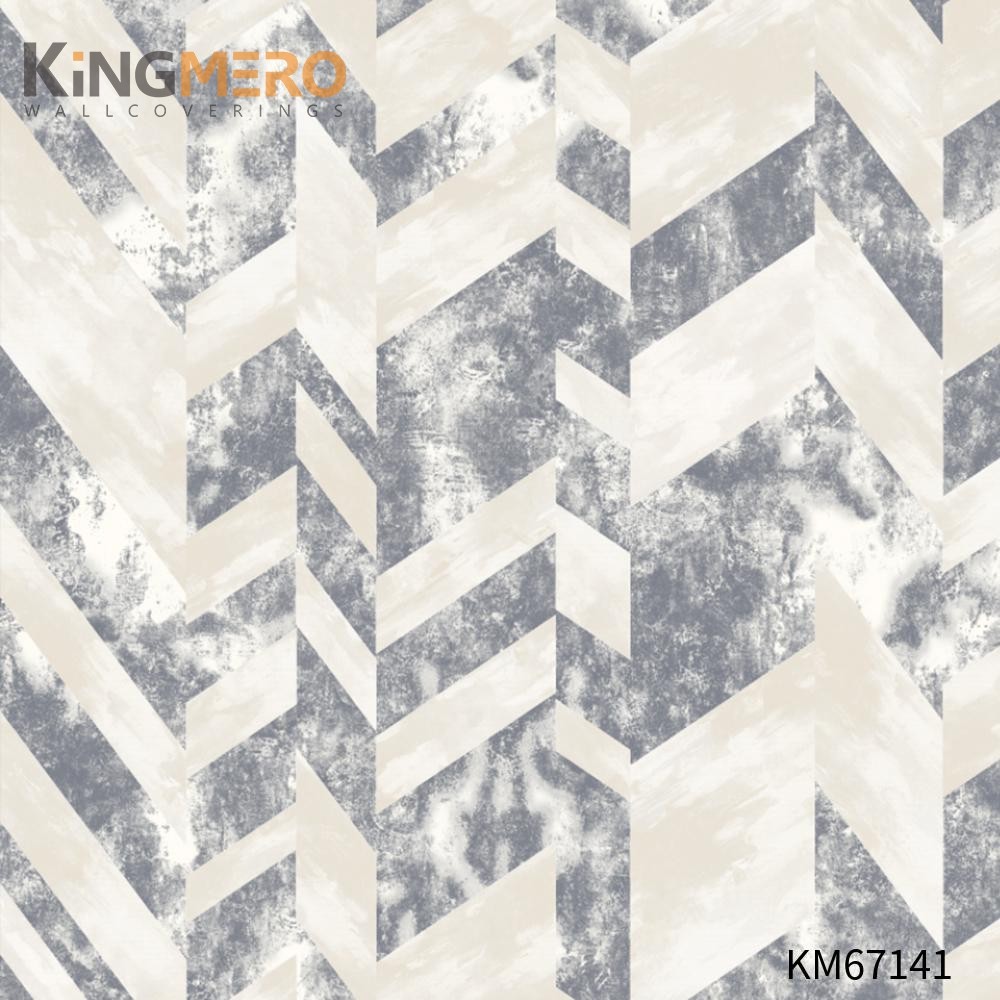 KINGMERO design home wallpaper Strippable Geometric Bronzing Modern Home 0.53*9.5M(±5%) PVC Wallpaper SKU:KM67141