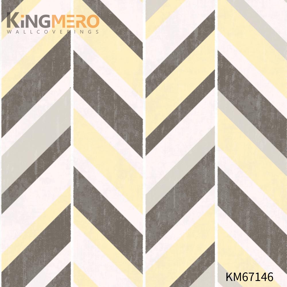 KINGMERO contemporary black wallpaper Strippable Geometric Bronzing Modern Home 0.53*9.5M(±5%) PVC Wallpaper SKU:KM67146