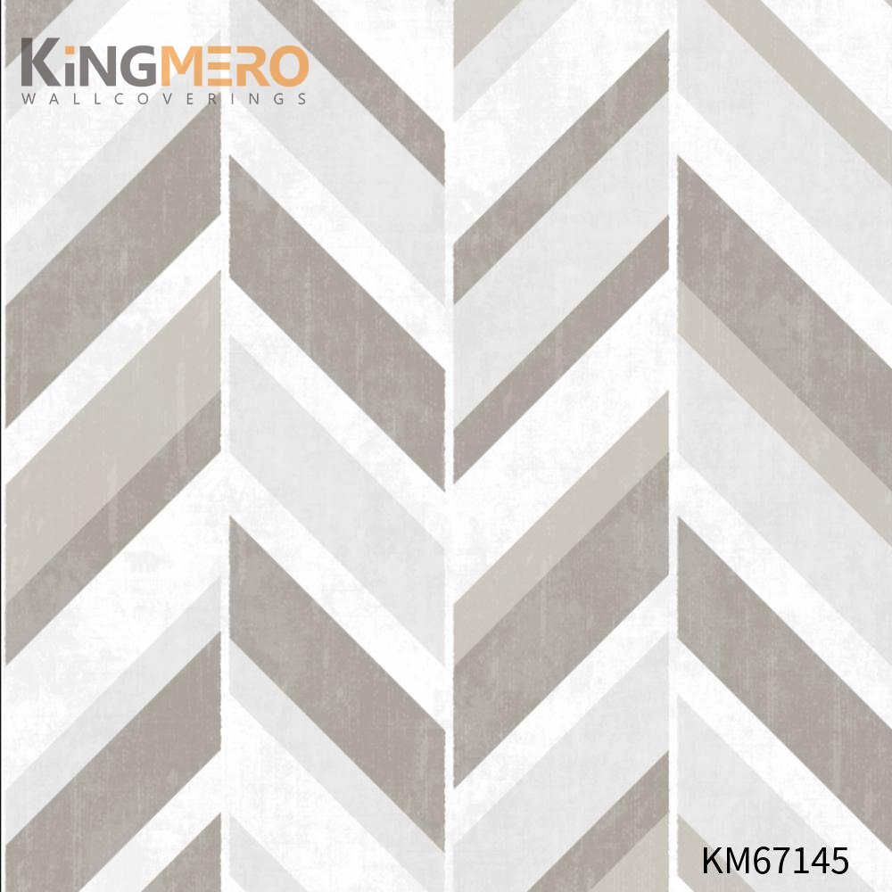 KINGMERO wallpaper of room Strippable Geometric Bronzing Modern Home 0.53*9.5M(±5%) PVC Wallpaper SKU:KM67145
