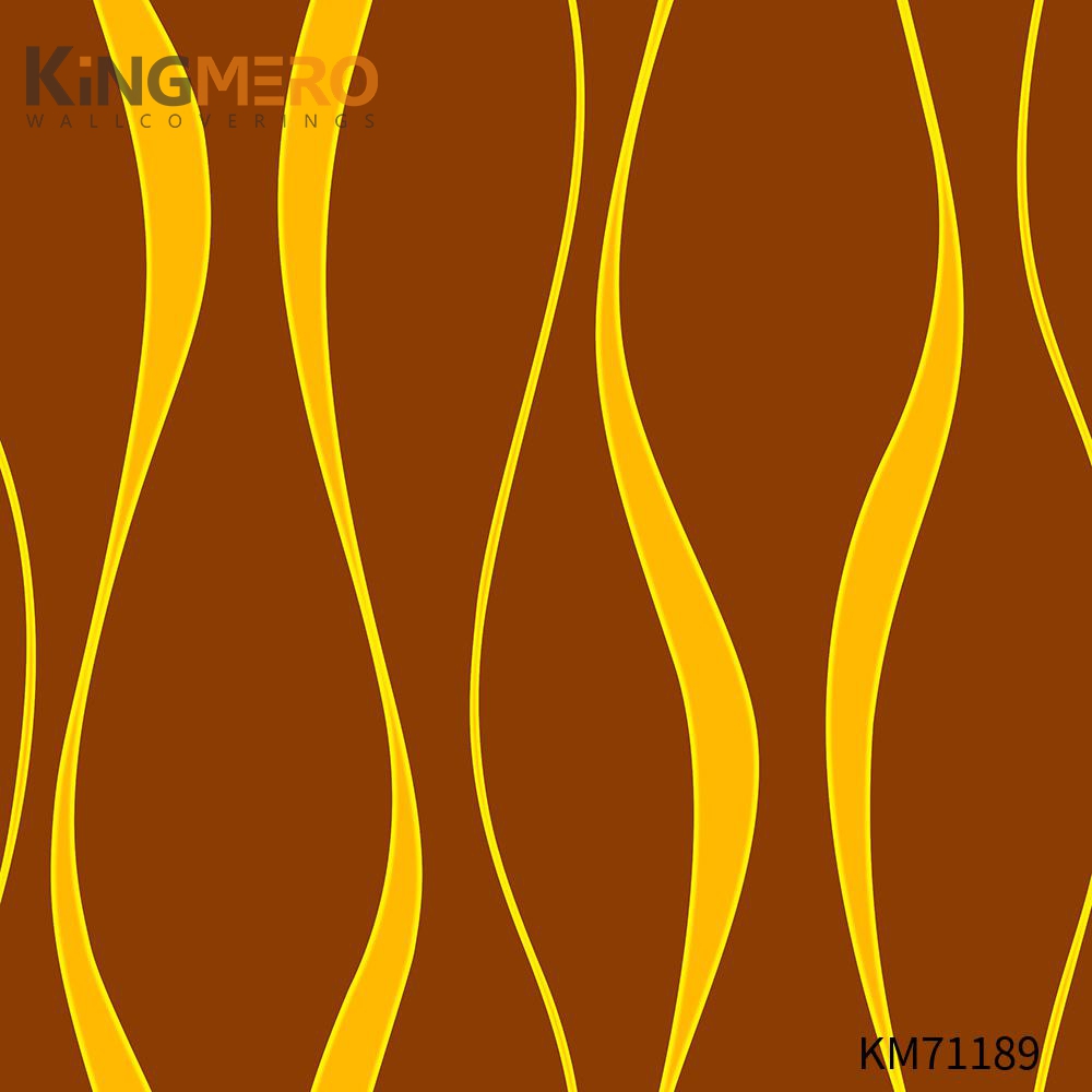 KINGMERO PVC Scrubbable Geometric Hallways Classic Bronzing 0.53*9.5M(±5%) wallpaper coverings Wallpaper SKU:KM71189