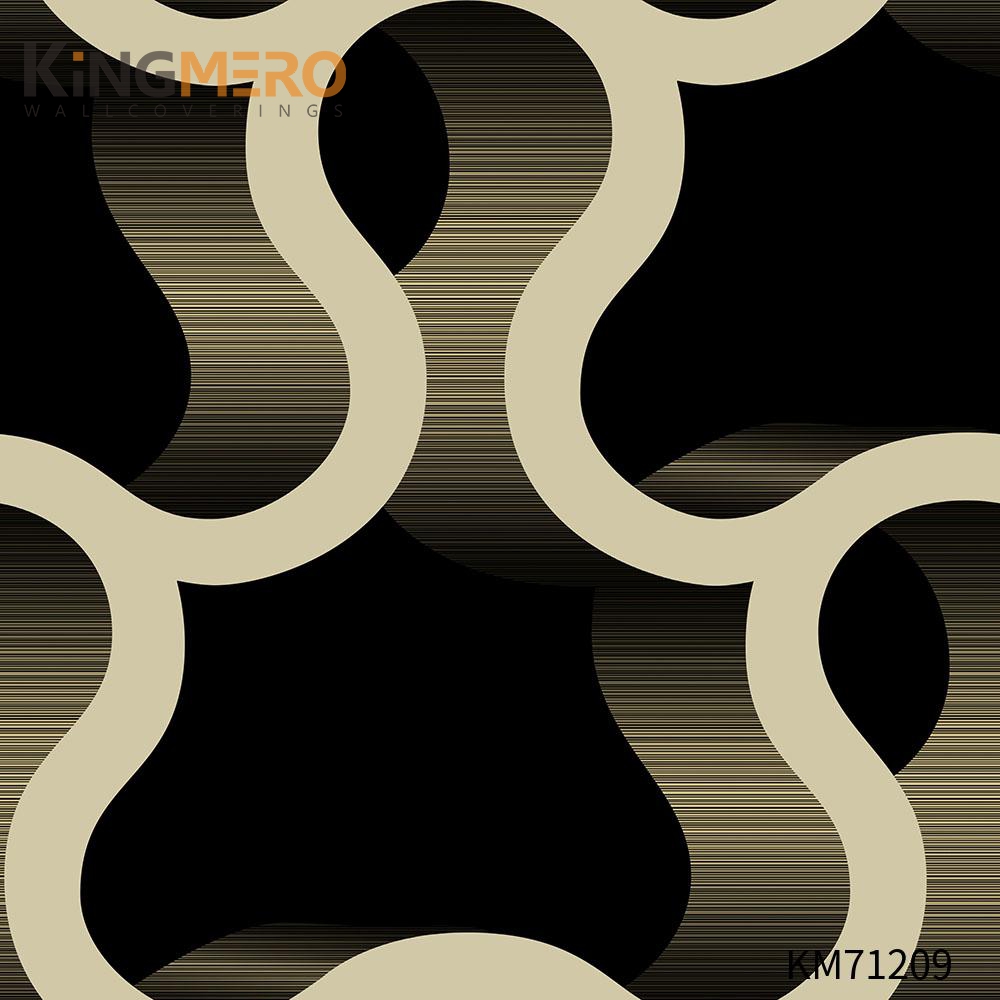 KINGMERO Scrubbable PVC Hallways 0.53*9.5M(±5%) where to buy temporary wallpaper Geometric Bronzing Classic Wallpaper SKU:KM71209