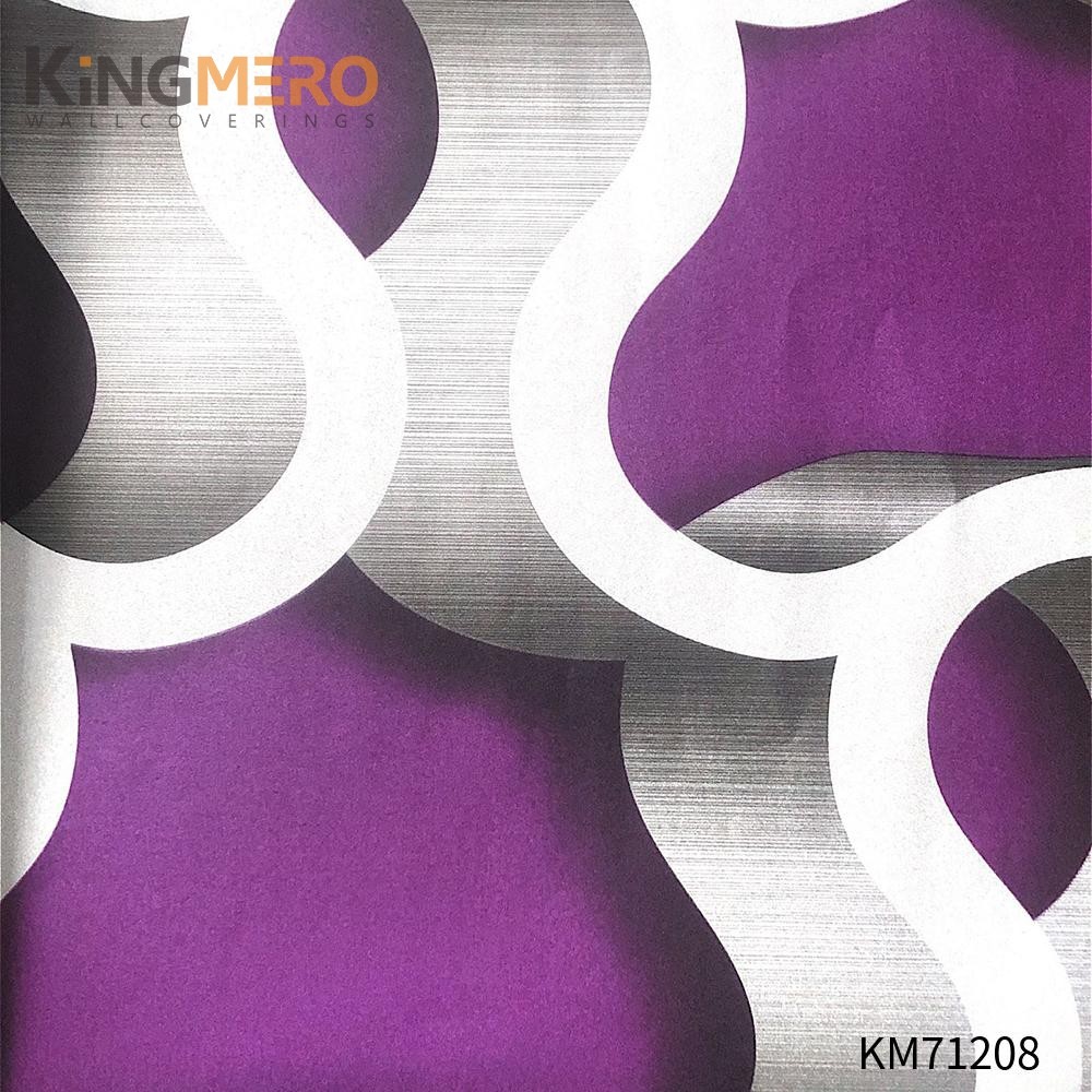 KINGMERO Scrubbable Hallways 0.53*9.5M(±5%) wallpaper designs for bathroom Classic PVC Geometric Bronzing Wallpaper SKU:KM71208