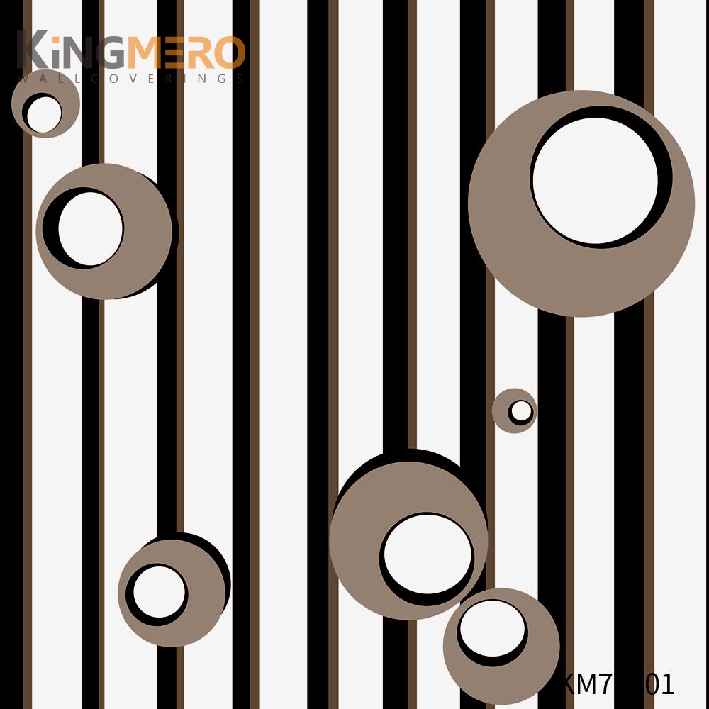 KINGMERO 0.53*9.5M(±5%) home design wallpaper Geometric Bronzing Classic Hallways Scrubbable PVC Wallpaper SKU:KM71201