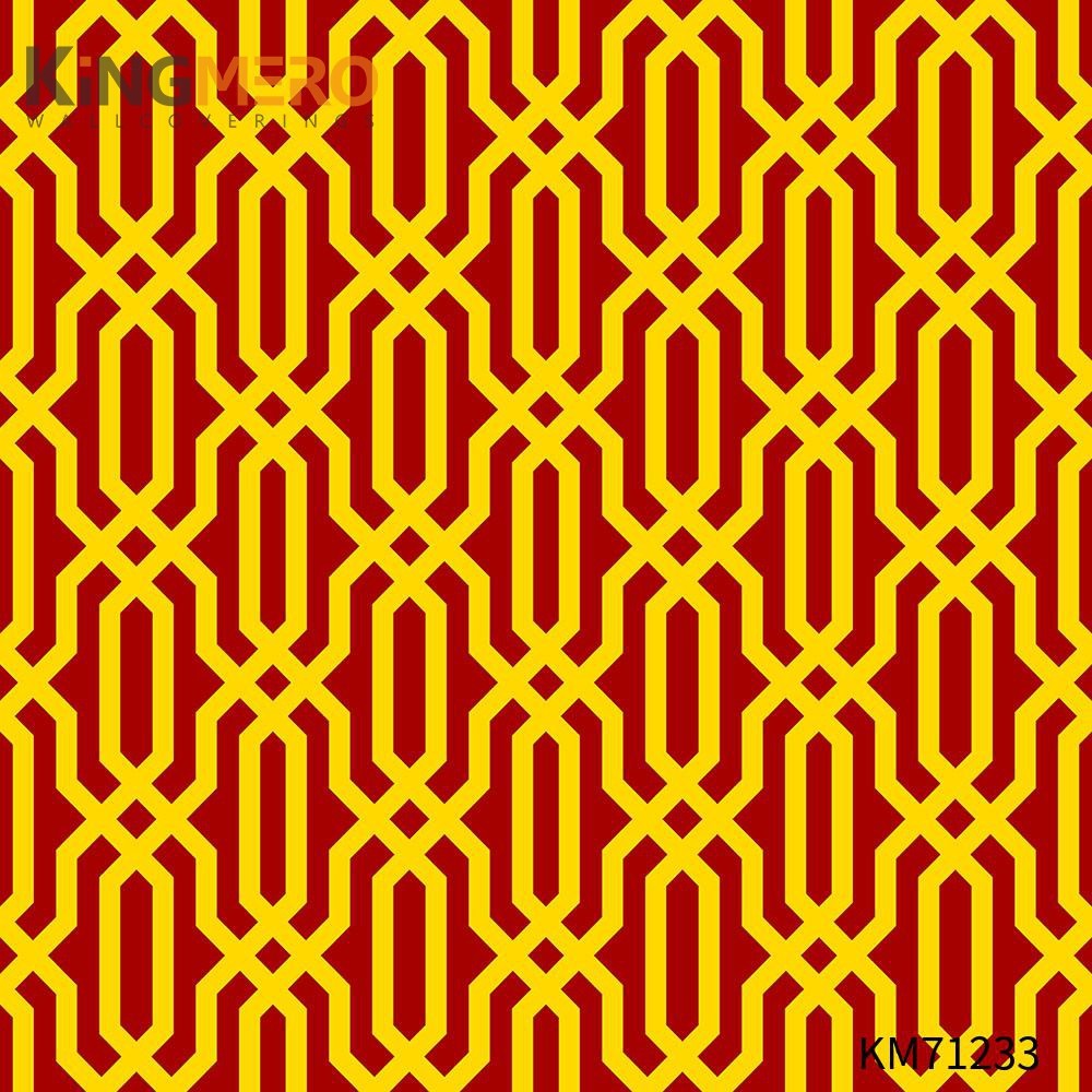 KINGMERO wallcovering wallpaper Scrubbable Geometric Bronzing Classic Hallways 0.53*9.5M(±5%) PVC Wallpaper SKU:KM71233