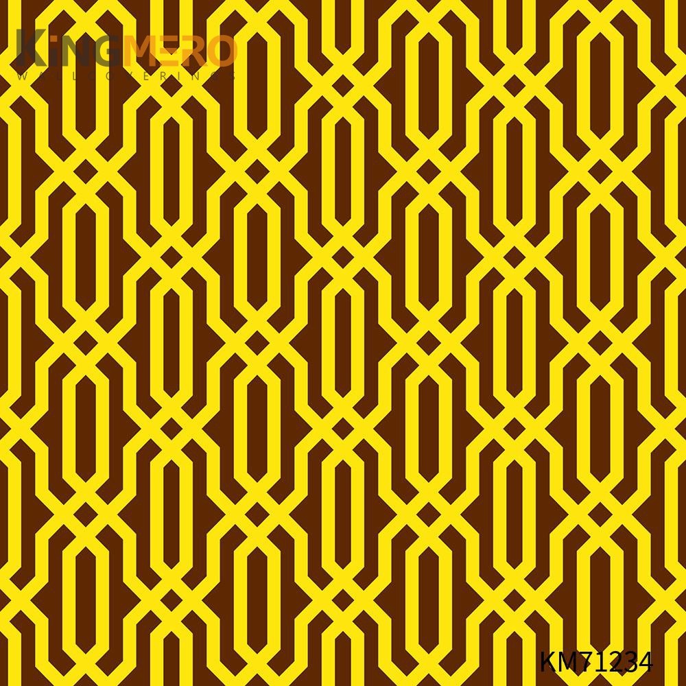 KINGMERO wallpapers for walls at home Scrubbable Geometric Bronzing Classic Hallways 0.53*9.5M(±5%) PVC Wallpaper SKU:KM71234