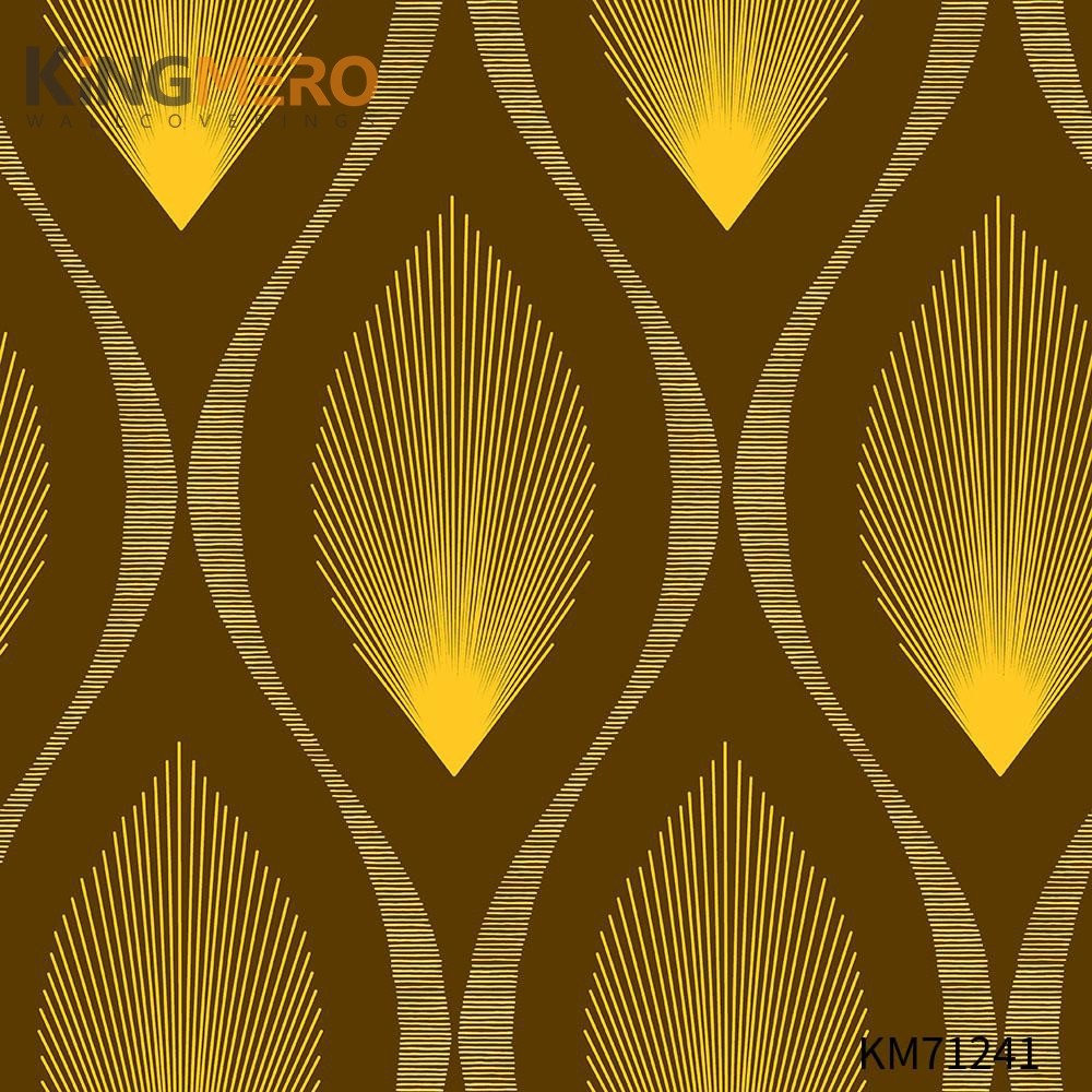 KINGMERO wallpapers for the walls of house Scrubbable Geometric Bronzing Classic Hallways 0.53*9.5M(±5%) PVC Wallpaper SKU:KM71241