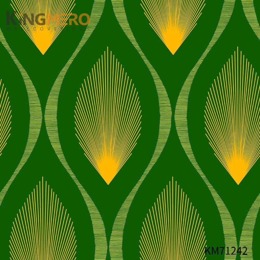 KINGMERO wallpaper brands Scrubbable Geometric Bronzing Classic Hallways 0.53*9.5M(±5%) PVC Wallpaper SKU:KM71242