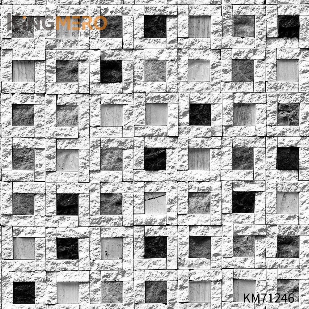 KINGMERO wallpaper bedroom walls Scrubbable Geometric Bronzing Classic Hallways 0.53*9.5M(±5%) PVC Wallpaper SKU:KM71246