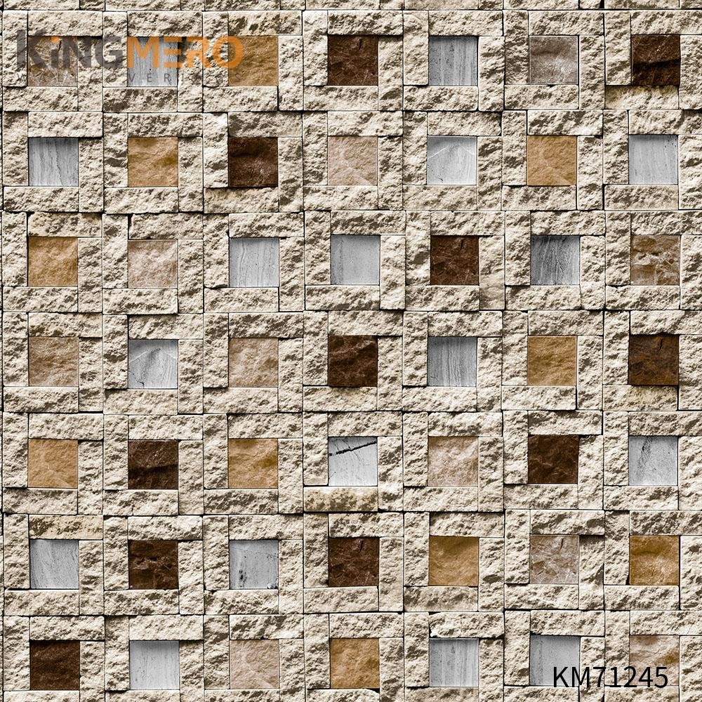 KINGMERO wallpaper design for house Scrubbable Geometric Bronzing Classic Hallways 0.53*9.5M(±5%) PVC Wallpaper SKU:KM71245