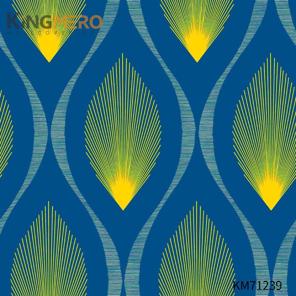 KINGMERO wallpaper for shop walls Scrubbable Geometric Bronzing Classic Hallways 0.53*9.5M(±5%) PVC Wallpaper SKU:KM71239