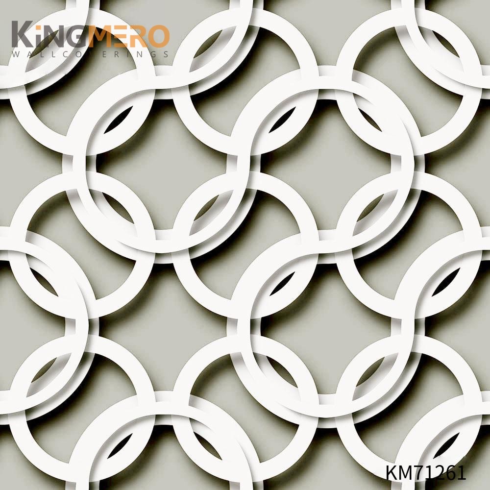 KINGMERO shop wallpaper designs Scrubbable Geometric Bronzing Classic Hallways 0.53*9.5M(±5%) PVC Wallpaper SKU:KM71261