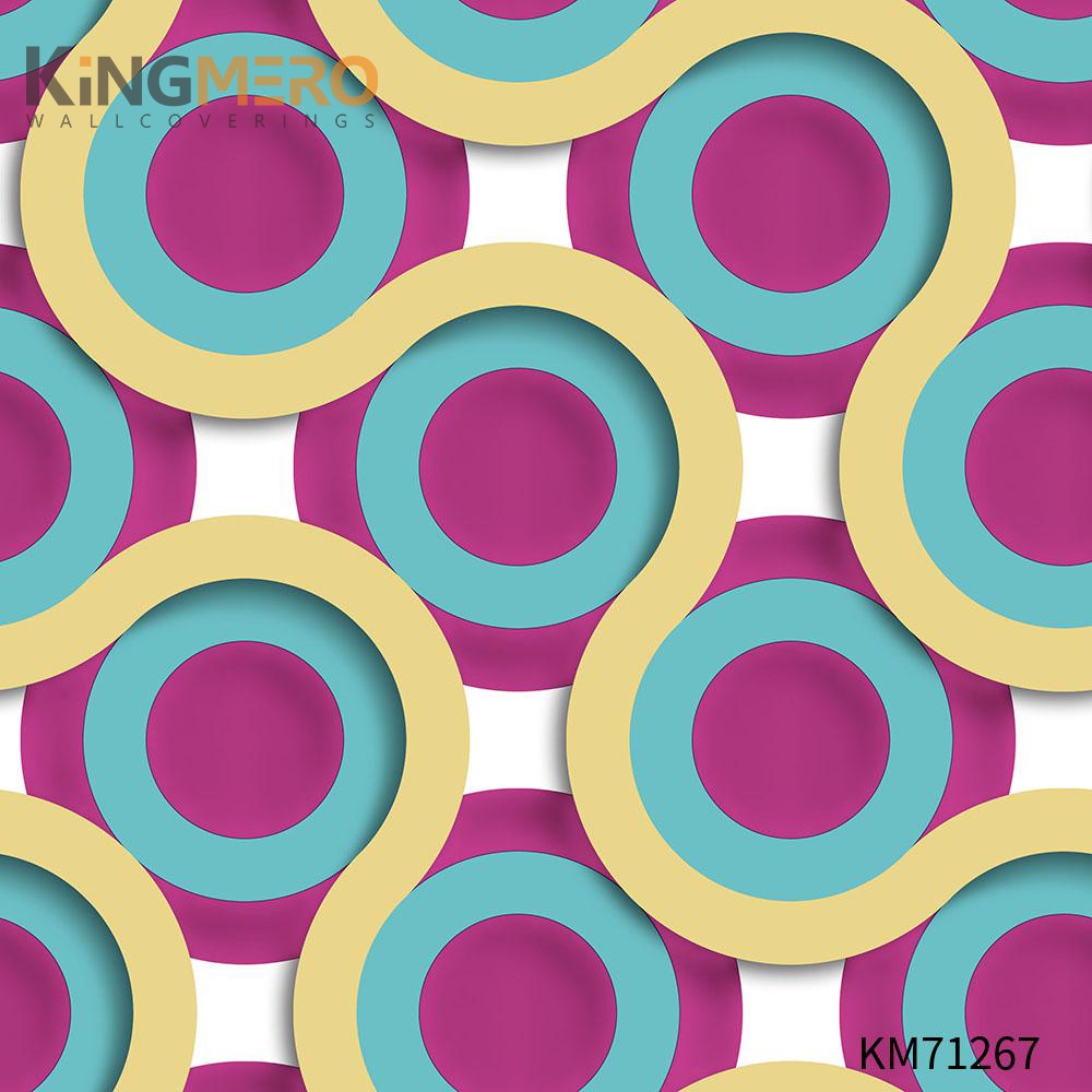 KINGMERO in store wallpaper Scrubbable Geometric Bronzing Classic Hallways 0.53*9.5M(±5%) PVC Wallpaper SKU:KM71267
