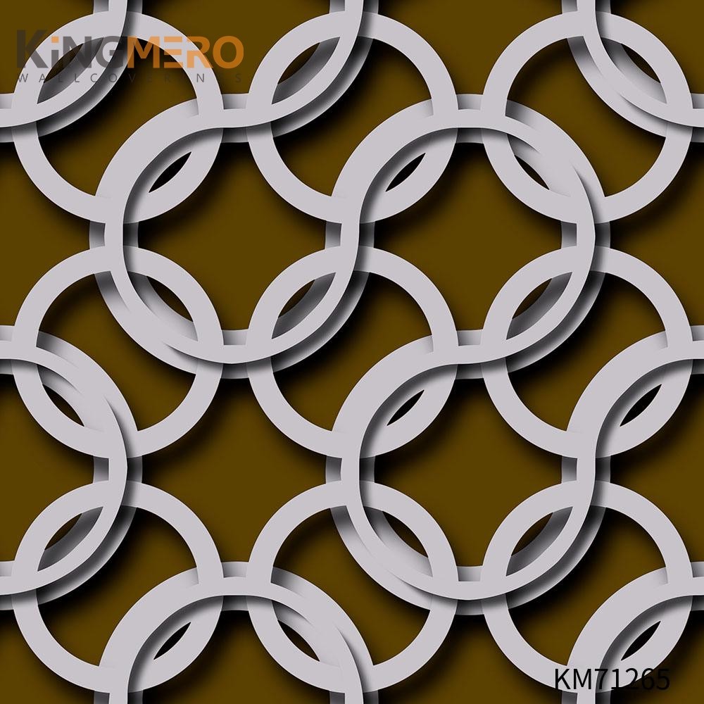 KINGMERO wallcovering stores Scrubbable Geometric Bronzing Classic Hallways 0.53*9.5M(±5%) PVC Wallpaper SKU:KM71265