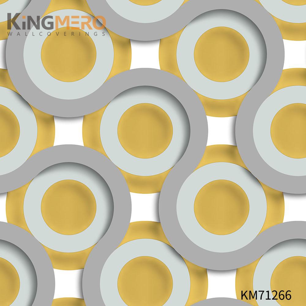 KINGMERO wall decoration paper design Scrubbable Geometric Bronzing Classic Hallways 0.53*9.5M(±5%) PVC Wallpaper SKU:KM71266