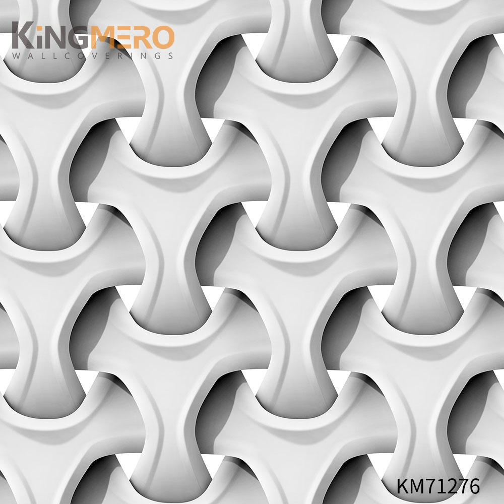 KINGMERO wall paper for walls Scrubbable Geometric Bronzing Classic Hallways 0.53*9.5M(±5%) PVC Wallpaper SKU:KM71276