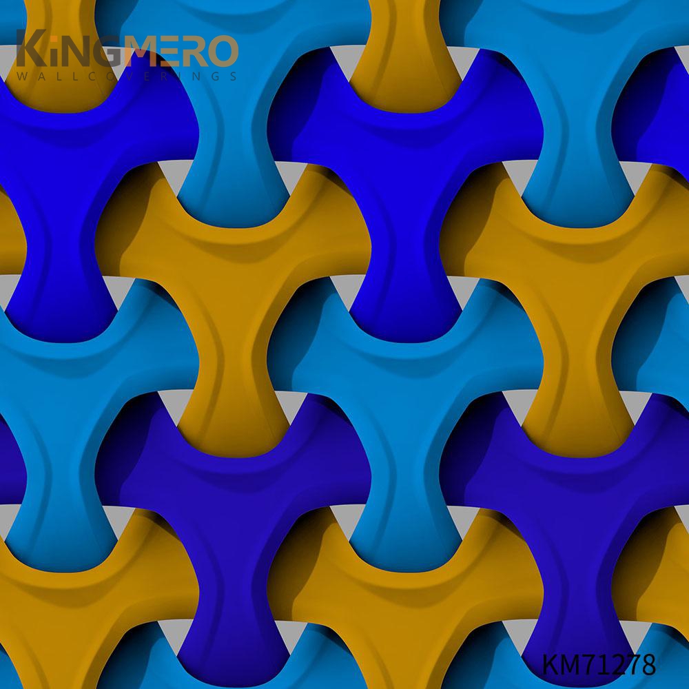 KINGMERO wallpaper supply store Scrubbable Geometric Bronzing Classic Hallways 0.53*9.5M(±5%) PVC Wallpaper SKU:KM71278