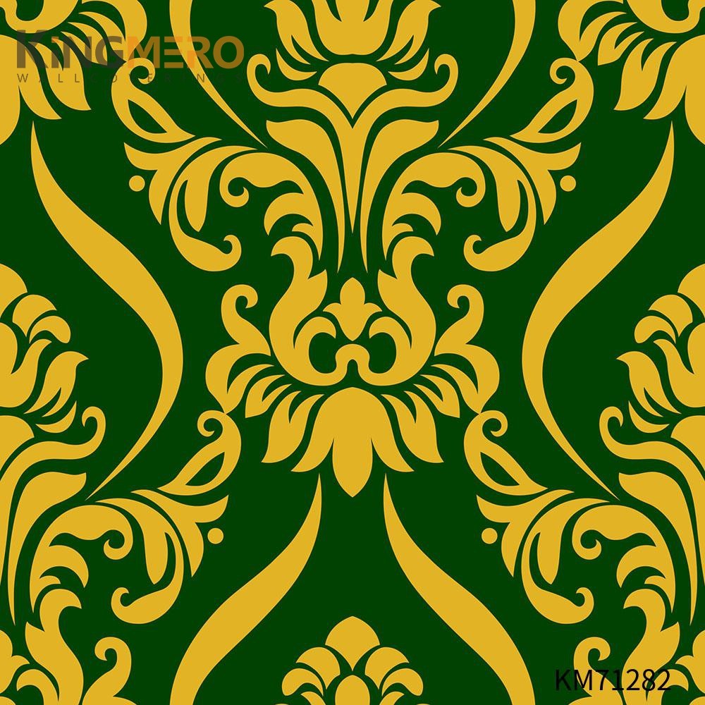 KINGMERO colorful wallpaper home Scrubbable Geometric Bronzing Classic Hallways 0.53*9.5M(±5%) PVC Wallpaper SKU:KM71282