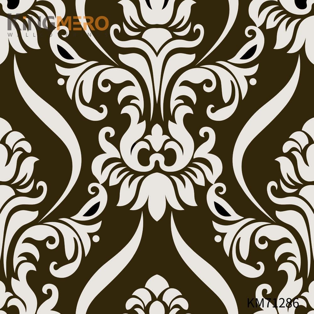 KINGMERO bedroom wall wallpaper Scrubbable Geometric Bronzing Classic Hallways 0.53*9.5M(±5%) PVC Wallpaper SKU:KM71286