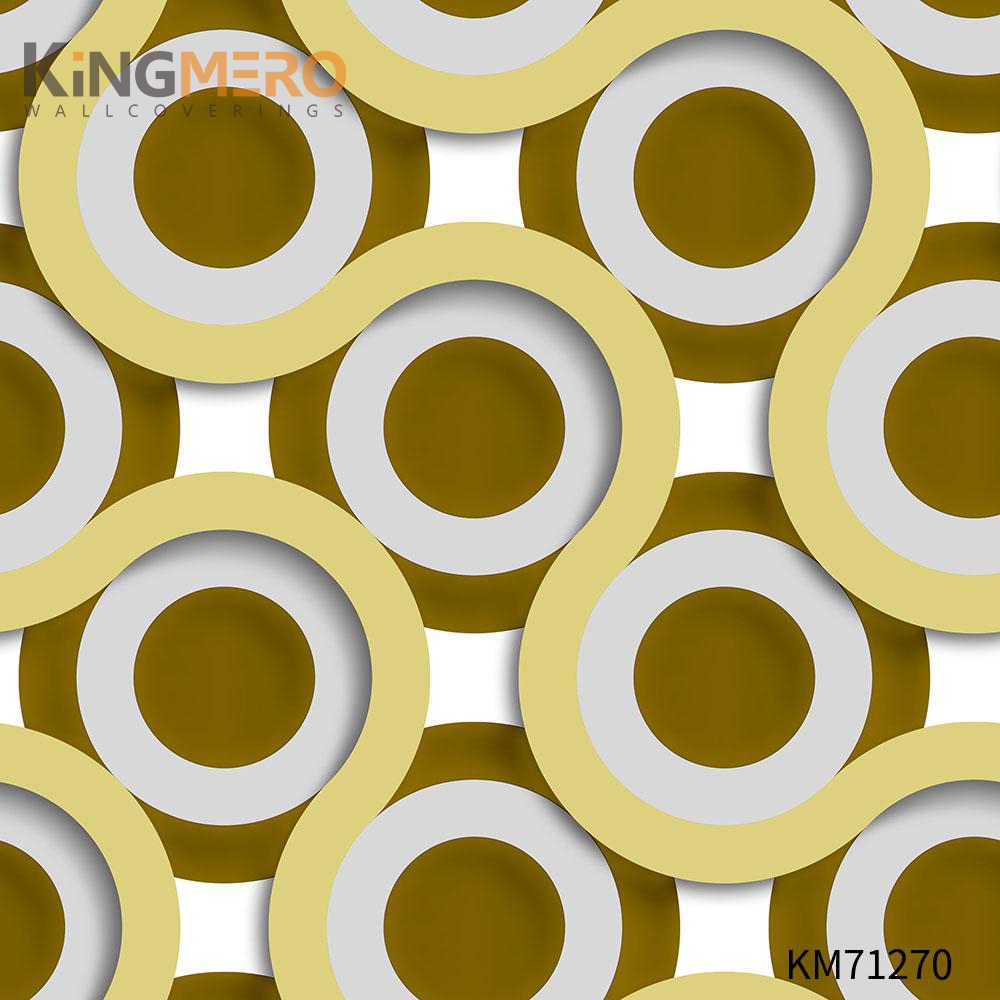 KINGMERO design house designer wallpaper Scrubbable Geometric Bronzing Classic Hallways 0.53*9.5M(±5%) PVC Wallpaper SKU:KM71270