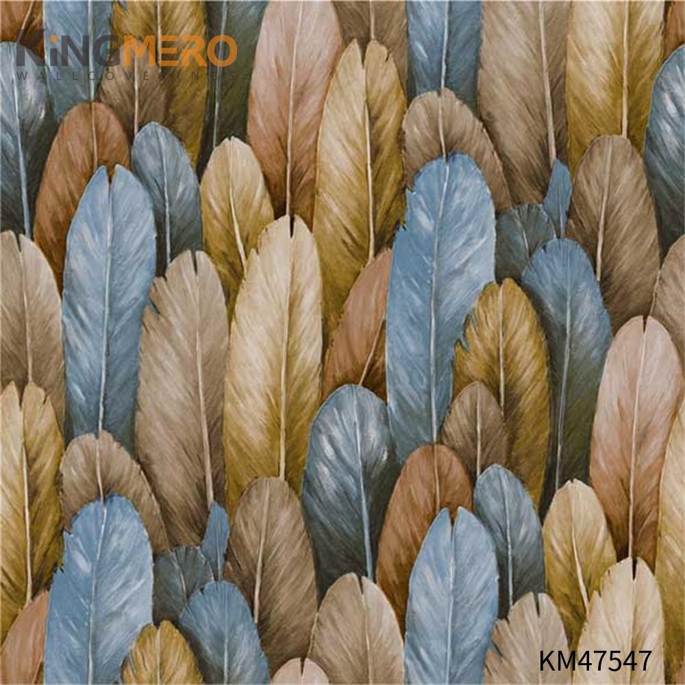 KINGMERO PVC kids wallpaper Flowers Bronzing Pastoral Children Room 0.53*9.5M(±5%) Best Selling Wallpaper SKU:KM47547