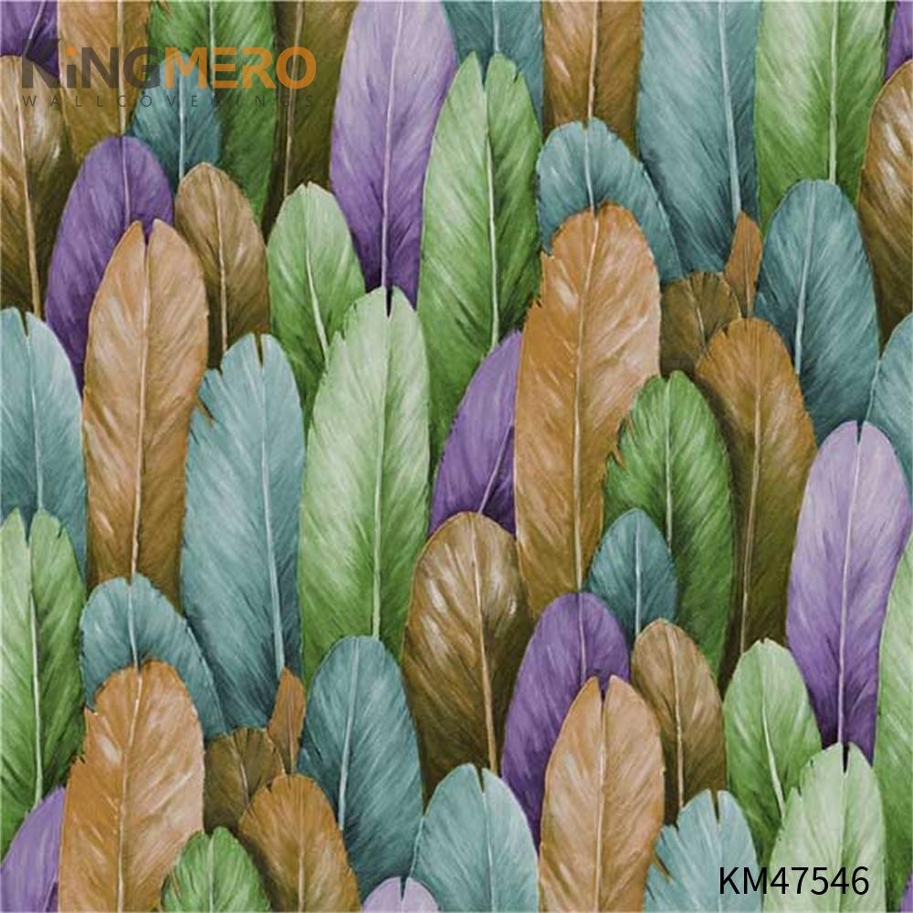 KINGMERO designer wallpaper Best Selling Flowers Bronzing Pastoral Children Room 0.53*9.5M(±5%) PVC Wallpaper SKU:KM47546