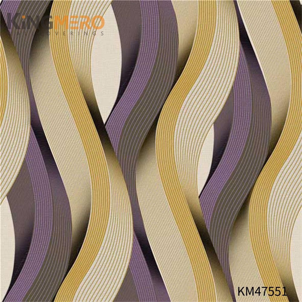 KINGMERO PVC Best Selling Flowers Bronzing Pastoral flower wallpaper 0.53*9.5M(±5%) Children Room Wallpaper SKU:KM47551