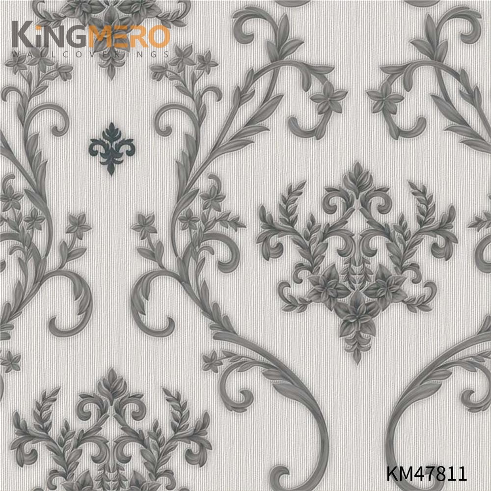 KINGMERO home wallpaper samples Best Selling Flowers Bronzing Pastoral Children Room 0.53*9.5M(±5%) PVC Wallpaper SKU:KM47811