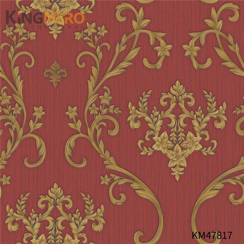 KINGMERO wallpaper in homes Best Selling Flowers Bronzing Pastoral Children Room 0.53*9.5M(±5%) PVC Wallpaper SKU:KM47817