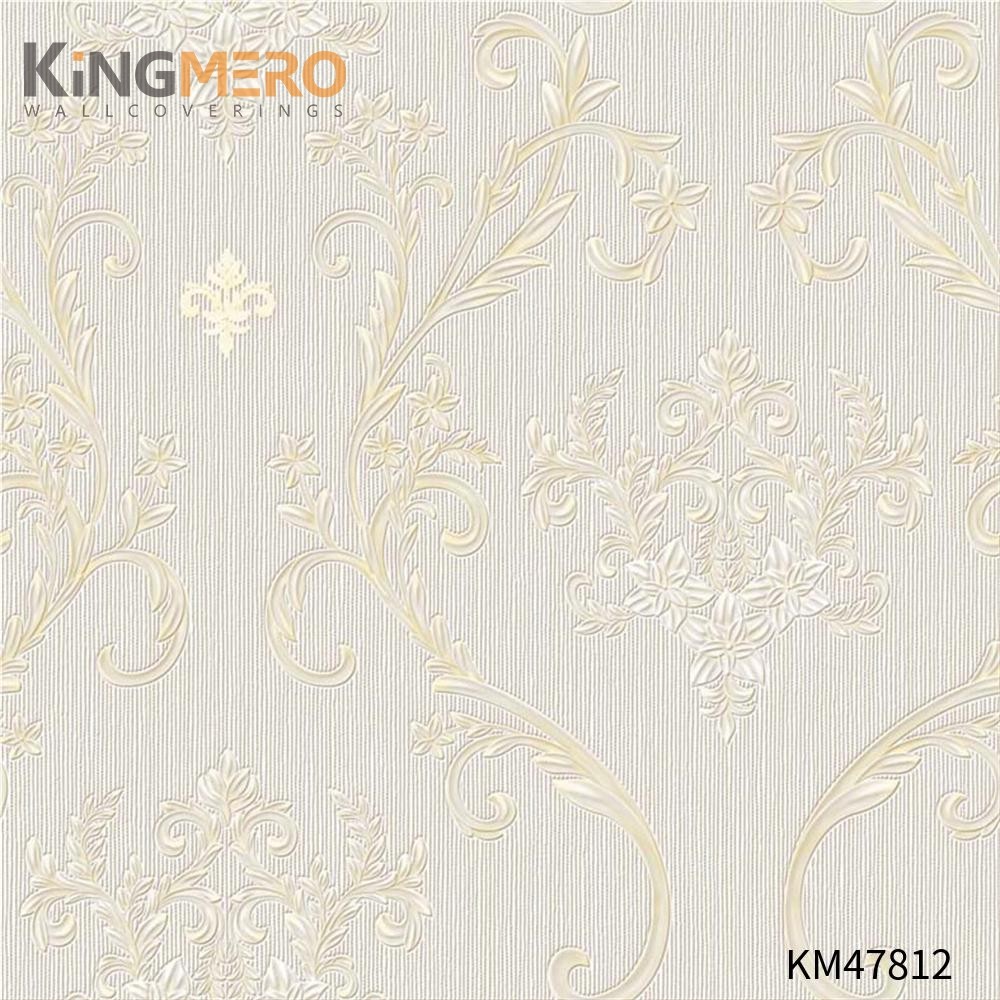 KINGMERO where to buy modern wallpaper Best Selling Flowers Bronzing Pastoral Children Room 0.53*9.5M(±5%) PVC Wallpaper SKU:KM47812