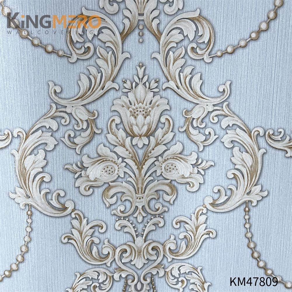 KINGMERO wallpaper download Best Selling Flowers Bronzing Pastoral Children Room 0.53*9.5M(±5%) PVC Wallpaper SKU:KM47809