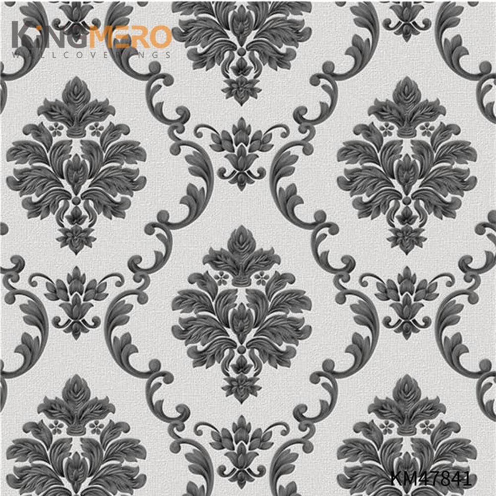 KINGMERO black border wallpaper Best Selling Flowers Bronzing Pastoral Children Room 0.53*9.5M(±5%) PVC Wallpaper SKU:KM47841