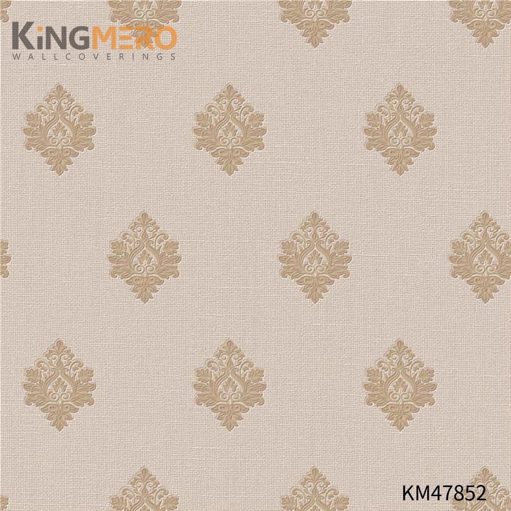 KINGMERO the room wallpaper Best Selling Flowers Bronzing Pastoral Children Room 0.53*9.5M(±5%) PVC Wallpaper SKU:KM47852
