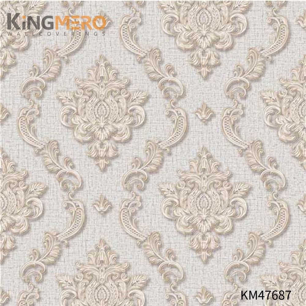 KINGMERO purchase wallpaper online Best Selling Flowers Bronzing Pastoral Children Room 0.53*9.5M(±5%) PVC Wallpaper SKU:KM47687