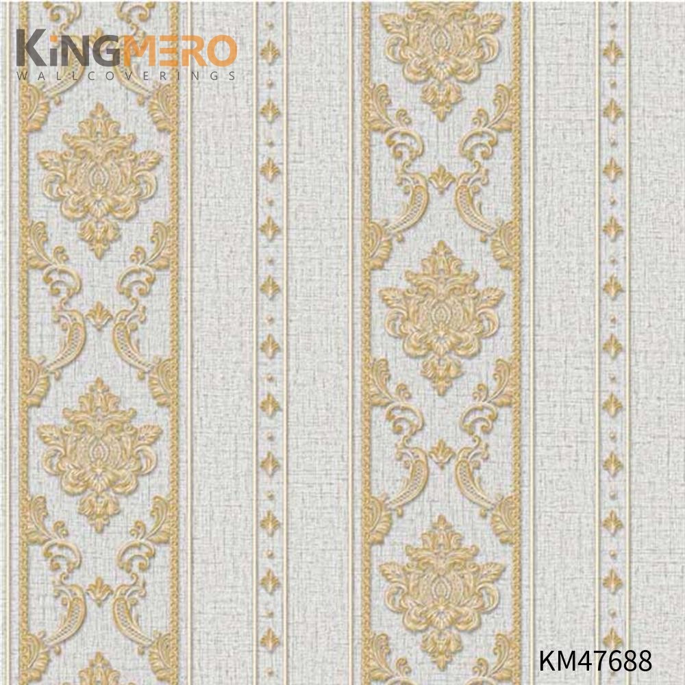 KINGMERO household wallpaper Best Selling Flowers Bronzing Pastoral Children Room 0.53*9.5M(±5%) PVC Wallpaper SKU:KM47688