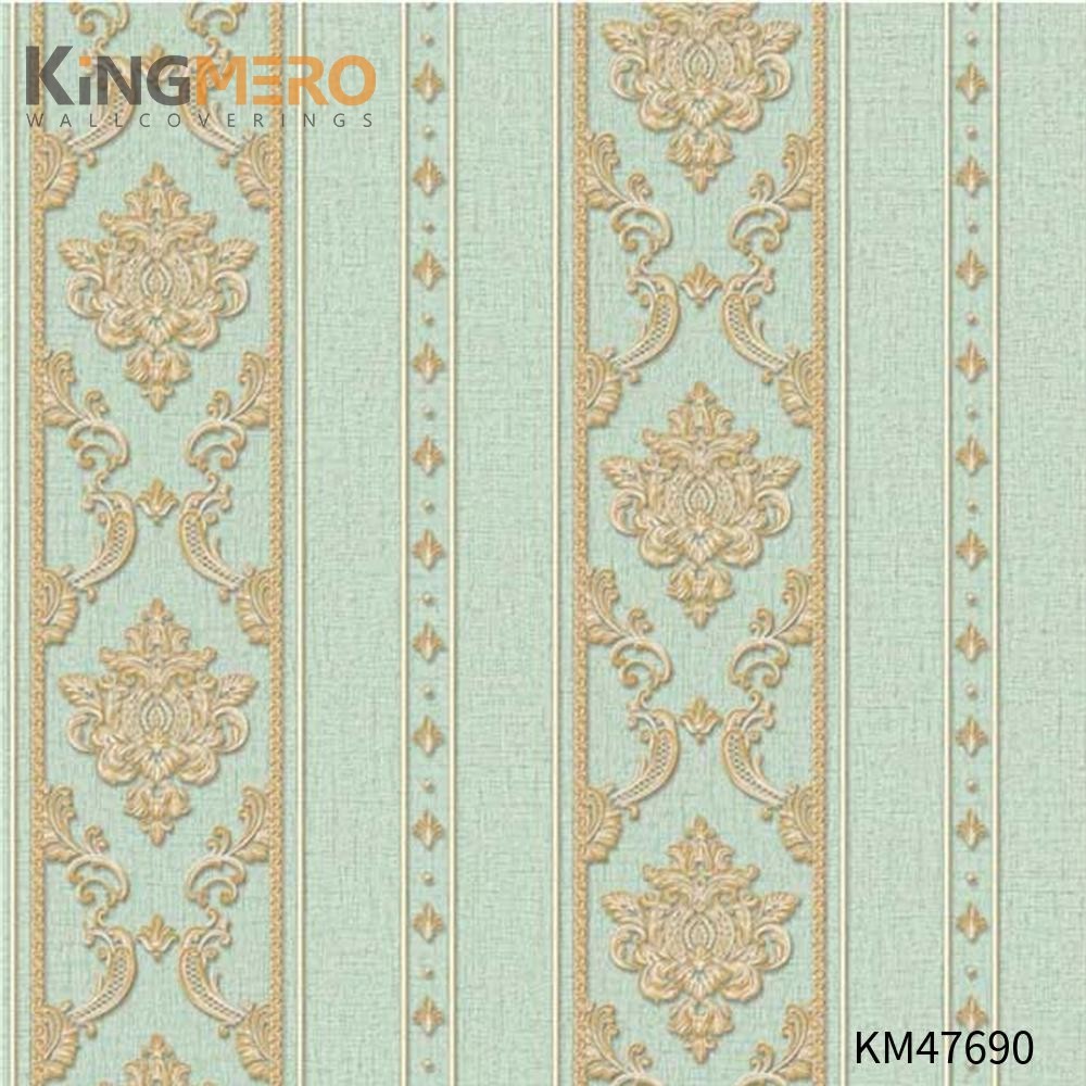 KINGMERO decorative wallpapers for walls Best Selling Flowers Bronzing Pastoral Children Room 0.53*9.5M(±5%) PVC Wallpaper SKU:KM47690