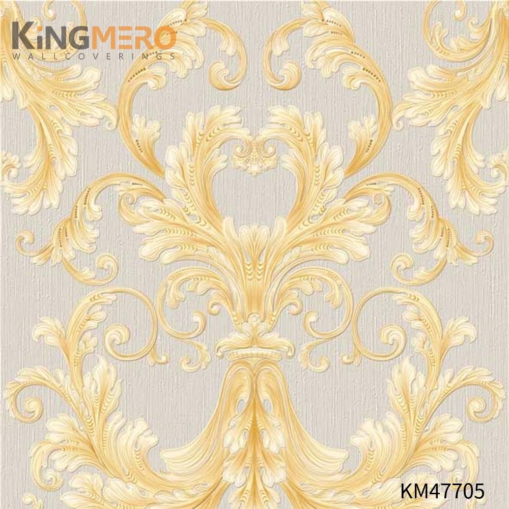 KINGMERO wallpaper online shopping Best Selling Flowers Bronzing Pastoral Children Room 0.53*9.5M(±5%) PVC Wallpaper SKU:KM47705