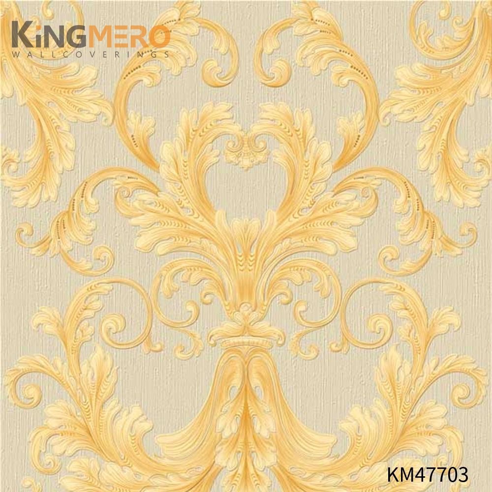 KINGMERO buy wallpaper for home Best Selling Flowers Bronzing Pastoral Children Room 0.53*9.5M(±5%) PVC Wallpaper SKU:KM47703