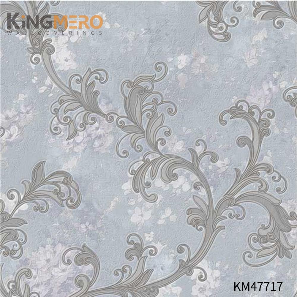 KINGMERO temporary wallpaper Best Selling Flowers Bronzing Pastoral Children Room 0.53*9.5M(±5%) PVC Wallpaper SKU:KM47717