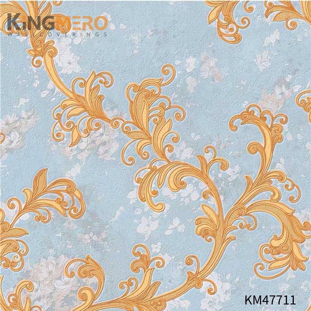 KINGMERO wall decoration with paper Best Selling Flowers Bronzing Pastoral Children Room 0.53*9.5M(±5%) PVC Wallpaper SKU:KM47711