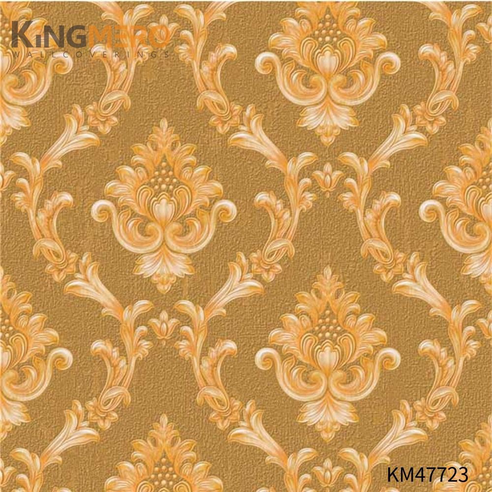 KINGMERO wallpaper outlet online Best Selling Flowers Bronzing Pastoral Children Room 0.53*9.5M(±5%) PVC Wallpaper SKU:KM47723