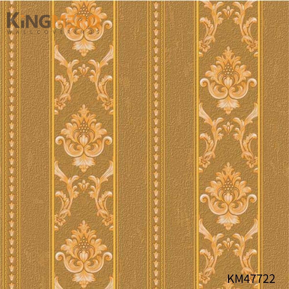 KINGMERO wallpaper border store Best Selling Flowers Bronzing Pastoral Children Room 0.53*9.5M(±5%) PVC Wallpaper SKU:KM47722