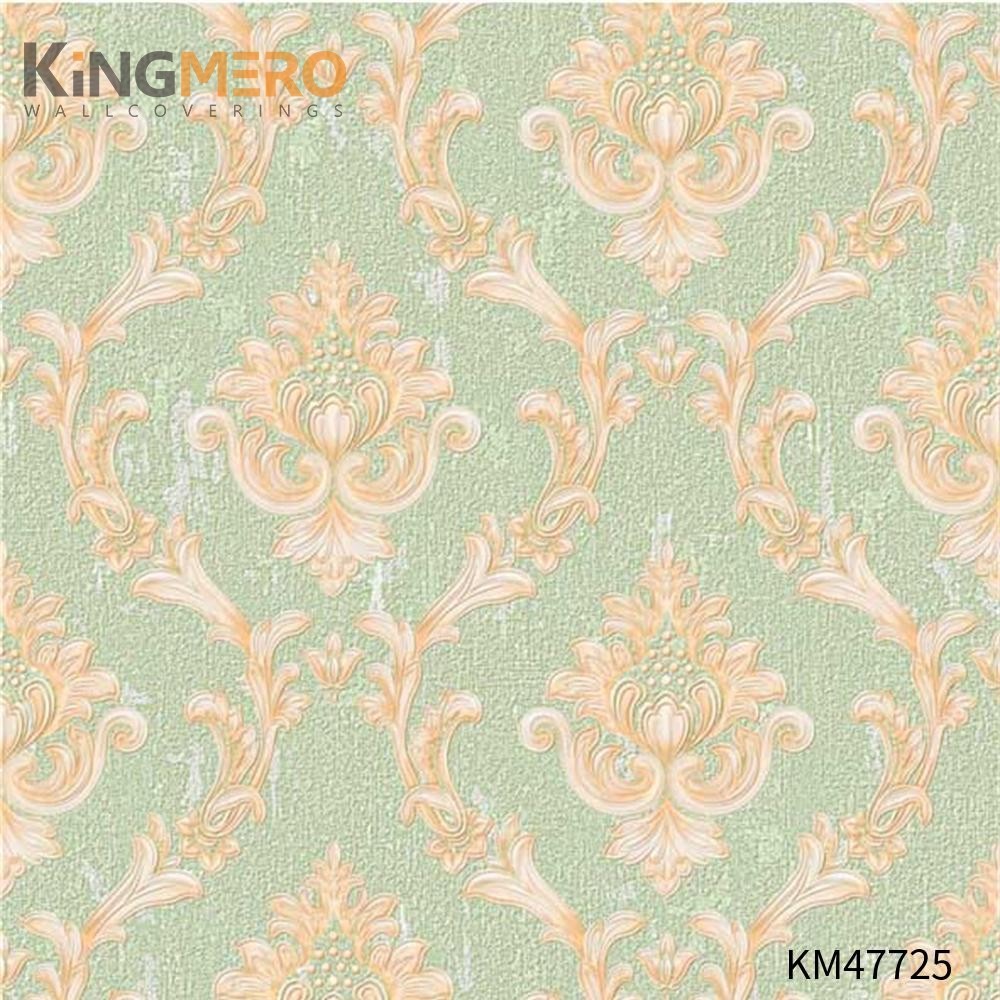 KINGMERO wallpaper retail stores Best Selling Flowers Bronzing Pastoral Children Room 0.53*9.5M(±5%) PVC Wallpaper SKU:KM47725
