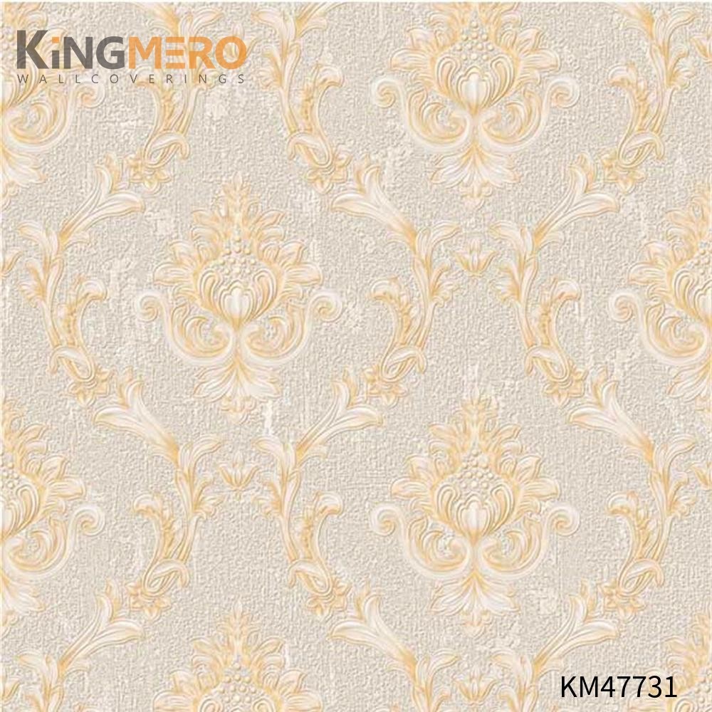 KINGMERO interior wallpapers for home Best Selling Flowers Bronzing Pastoral Children Room 0.53*9.5M(±5%) PVC Wallpaper SKU:KM47731