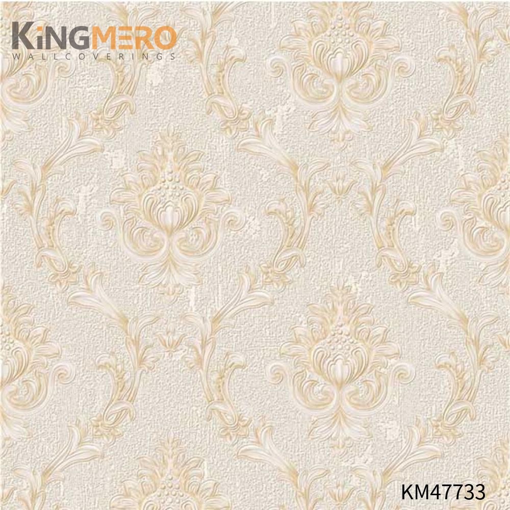 KINGMERO wallpaper in bedroom Best Selling Flowers Bronzing Pastoral Children Room 0.53*9.5M(±5%) PVC Wallpaper SKU:KM47733