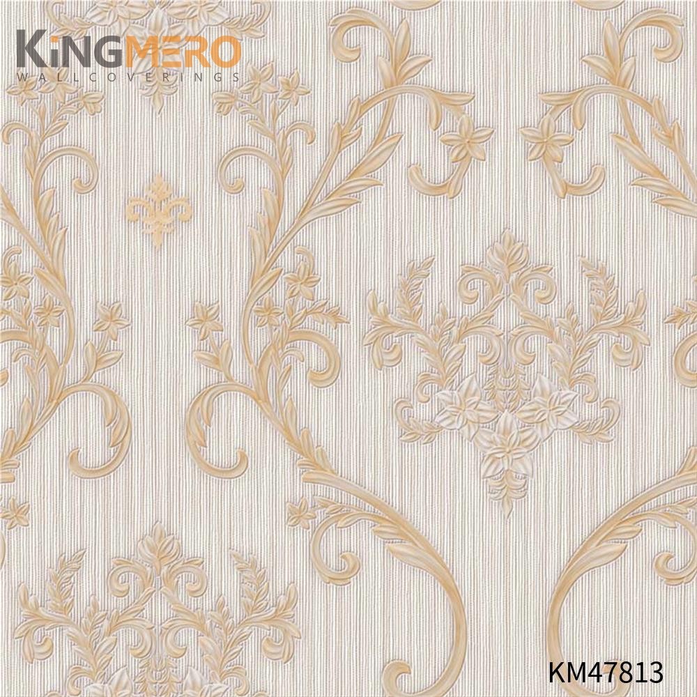 KINGMERO wallpaper for my room Best Selling Flowers Bronzing Pastoral Children Room 0.53*9.5M(±5%) PVC Wallpaper SKU:KM47813